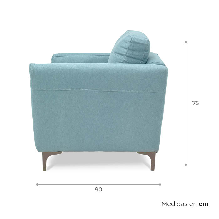 Sillon  Tela Azul Claro Iri | Sillones y Ottomanes | salas